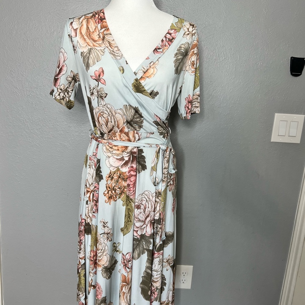 Promesa Blue Floral Dress